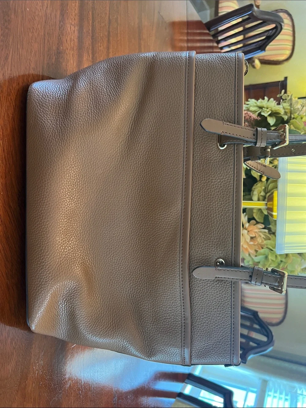 Michael Kors Winston Large Zip Top Pocket Tote Bag